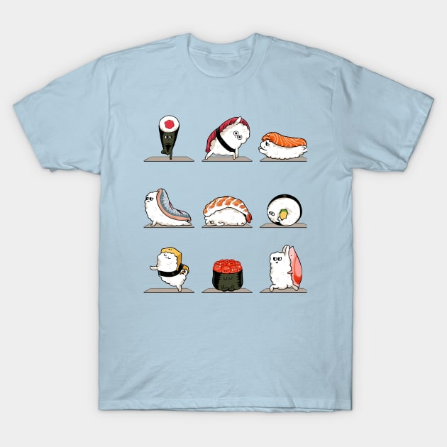 Sushi Yoga T-Shirt by huebucket